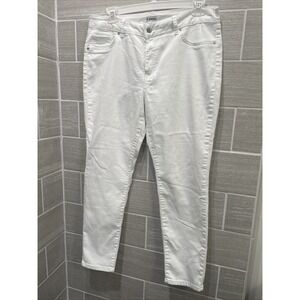 D. Jeans 16 P women's‎ white straight leg Stretch